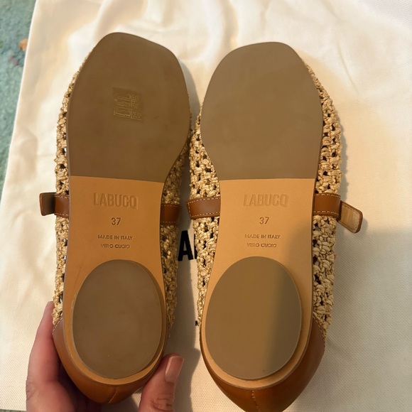 Labucq Lido Mary Jane ballet flats in natural rafia - Picture 8 of 9